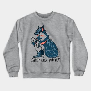 Shepherd Holmes - Blue Dog Literature Pun Crewneck Sweatshirt